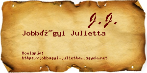 Jobbágyi Julietta névjegykártya